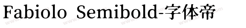 Fabiolo Semibold字体转换